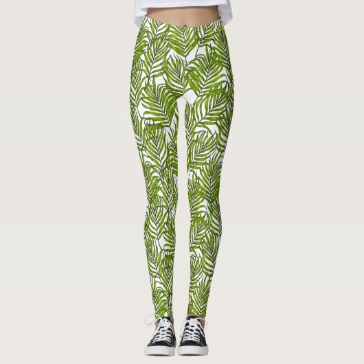 Palmbladeren Leggings (Voorkant)