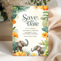Palmbladeren Marigold Olifant Zuid-Indiase Trouwda