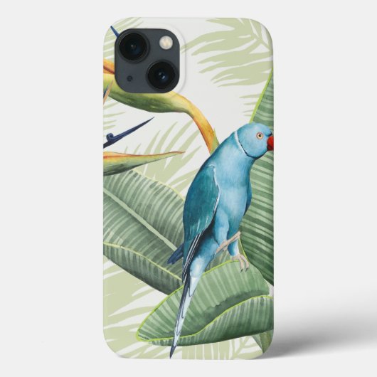 Palmbladeren met blauwe vogel Case-Mate iPhone case (Achterkant)
