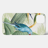 Palmbladeren met blauwe vogel Case-Mate iPhone case (Achterkant (horizontaal))