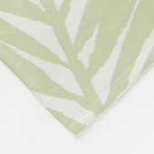 Palmbladeren met blauwe vogel fleece deken (Hoek)