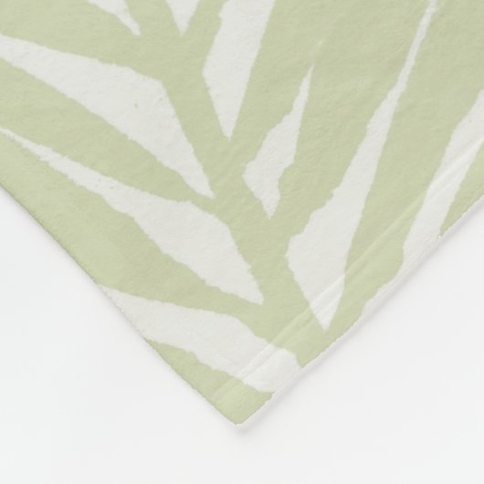 Palmbladeren met blauwe vogel fleece deken (Hoek)