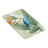 Palmbladeren met blauwe vogel magneet (Rechterzijde)