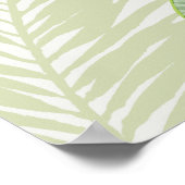 Palmbladeren met blauwe vogel poster (Hoek)