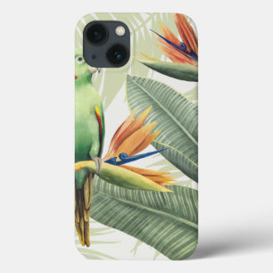 Palmbladeren met groene vogel Case-Mate iPhone case