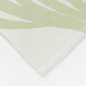Palmbladeren met groene vogel fleece deken (Hoek)