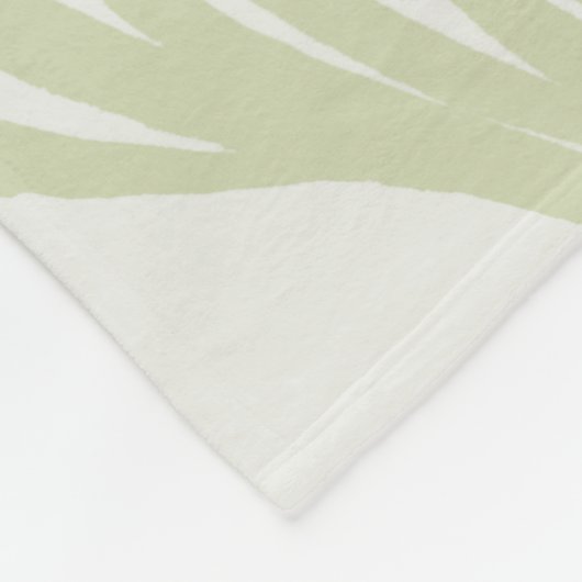 Palmbladeren met groene vogel fleece deken (Hoek)