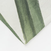 Palmbladeren met witte vogel fleece deken (Hoek)