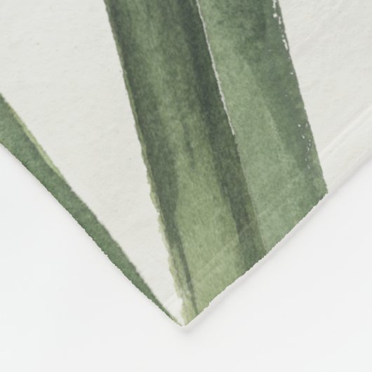 Palmbladeren met witte vogel fleece deken (Hoek)