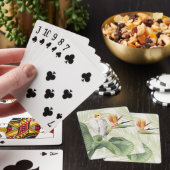 Palmbladeren met witte vogel speelkaarten (Insitu)