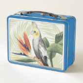 Palmbladeren met zwarte vogel (Achterkant)