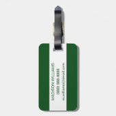 Palmbladeren met zwarte vogel bagagelabel (Achterkant verticaal)