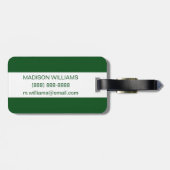 Palmbladeren met zwarte vogel bagagelabel (Achterkant horizontaal)