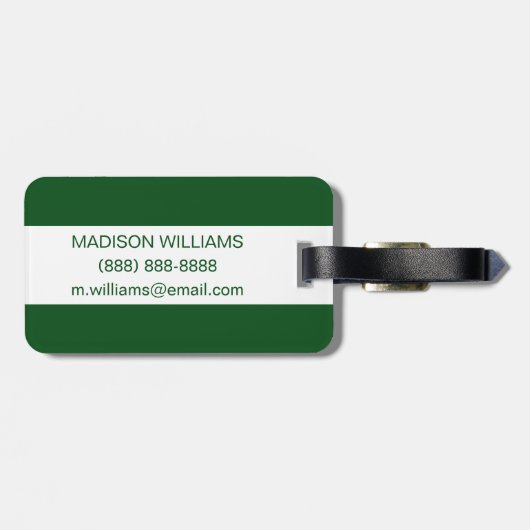 Palmbladeren met zwarte vogel bagagelabel (Achterkant horizontaal)