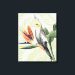 Palmbladeren met zwarte vogel canvas afdruk<br><div class="desc">Palmbladeren met zwarte vogelartiest: Grace Popp | Afbeelding-ID: 157016 GG</div>