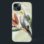 Palmbladeren met zwarte vogel iPhone 13 hoesje<br><div class="desc">Palmbladeren met zwarte vogelartiest: Grace Popp | Afbeelding-ID: 157016 GG</div>