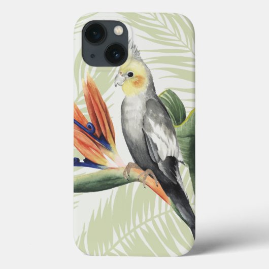 Palmbladeren met zwarte vogel Case-Mate iPhone case (Achterkant)