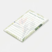 Palmbladeren met zwarte vogel post-it® notes (Schuin)