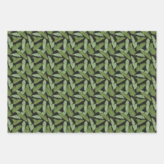 Palmbladeren | Monogram 2 Inpakpapier Vel (Voorkant 3)