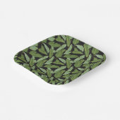 Palmbladeren | Monogram 2 Papieren Bordje (Gebogen)