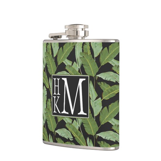 Palmbladeren | Monogram Heupfles (Links)