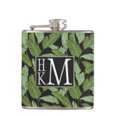 Palmbladeren | Monogram Heupfles (Voorkant)