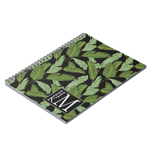 Palmbladeren | Monogram Notitieboek (Linkerzijde)