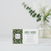 Palmbladeren | Monogram Visitekaartje (Staand voorkant)