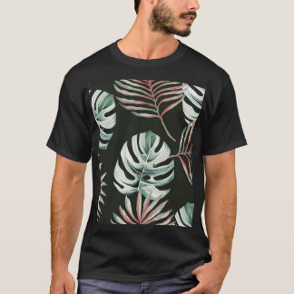 Palmbladeren, monstera: tropische waterverf. t-shirt