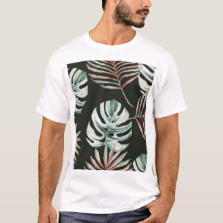 Palmbladeren, monstera: tropische waterverf. t-shirt