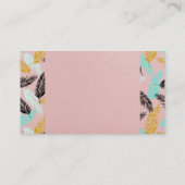 Palmbladeren | Natuurlijke | Roze textuur Visitekaartje (Achterkant)