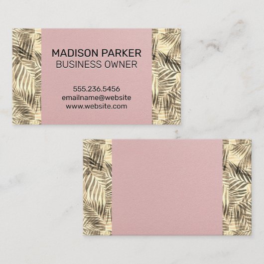 Palmbladeren | Natuurlijke Visitekaartje (Voorkant / Achterkant)