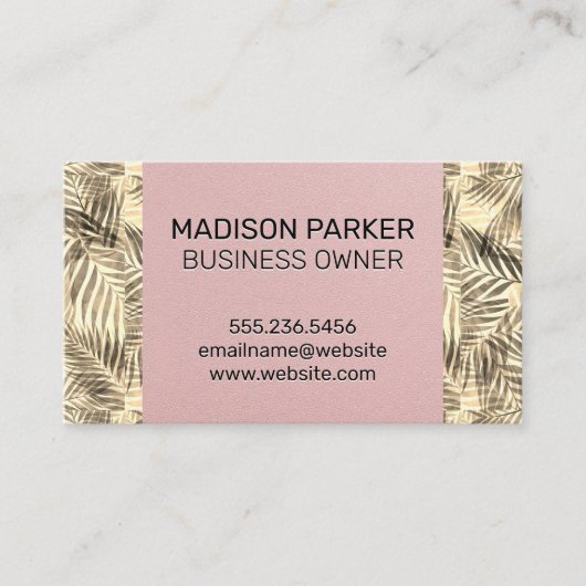 Palmbladeren | Natuurlijke Visitekaartje (Voorkant)