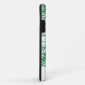 Palmbladeren op een gestreepte zwart-witte achterg Case-Mate iPhone case (Achterkant/rechts)