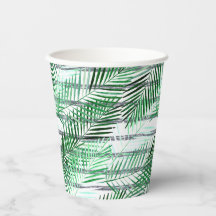 Palmbladeren op een gestreepte zwart-witte achterg