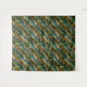 Palmbladeren op een luipaard achtergrond. wandkleed (Voorkant (horizontaal))