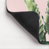 palmbladeren op roze muismat (Hoek)