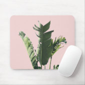palmbladeren op roze muismat (Met muis)