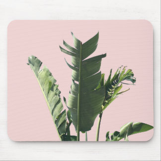 palmbladeren op roze muismat