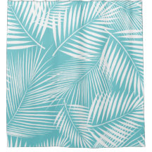 Palmbladeren op turquoise 