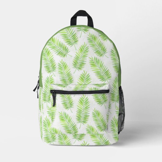 Palmbladeren patroon bedrukte rugzak (Voorkant)