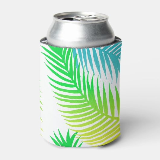 Palmbladeren patroon blikjeskoeler (Blikje Voorkant)