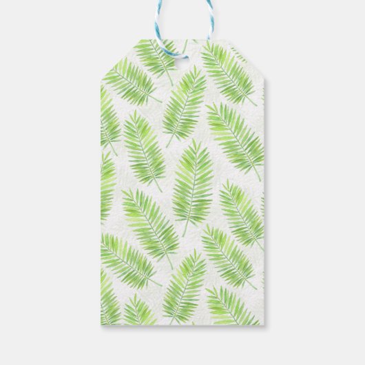 Palmbladeren patroon cadeaulabel (Achterkant)
