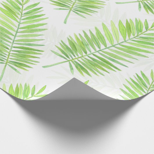 Palmbladeren patroon cadeaupapier (Hoek)