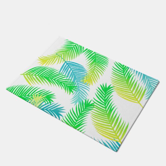 Palmbladeren patroon deurmat (Schuin)