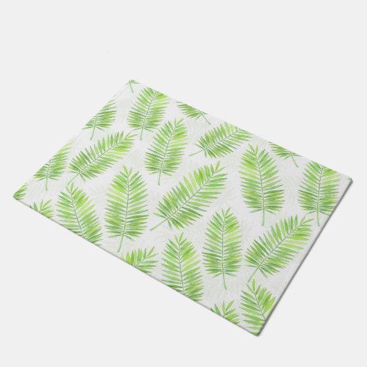 Palmbladeren patroon deurmat (Schuin)