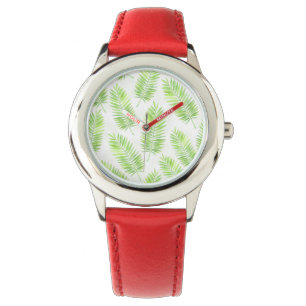 Palmbladeren patroon horloge