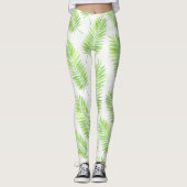 Palmbladeren patroon leggings (Voorkant)