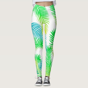 Palmbladeren patroon leggings