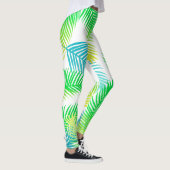 Palmbladeren Patroon Leggings - Tropische Botanisc (Rechts)